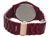 Michael Kors Slim Runway Red Dial Red Steel Strap Watch For Women - MK3895 Authentic Buy Shop Now