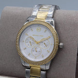 Michael Kors Tibby Multifunction White Dial Two Tone Steel Strap Watch For Women - MK6825 Authentic Buy Shop Now