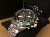 Coach Kent Green Dial Silver Steel Strap Watch for Men - 14602557 Authentic Buy Shop Now