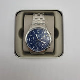 Fossil Forrester Chronograph Blue Dial Silver Steel Strap Watch for Men - FS5605 Authentic Buy Shop Now