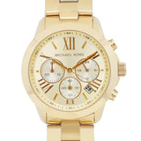 Michael Kors Bradshaw Chronograph Gold Dial Gold Steel Strap Watch For Women - MK5777 Authentic Buy Shop Now