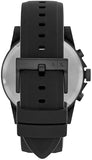 Armani Exchange Outerbanks Chronograph Black Dial Black Silicone Strap Watch For Men - AX1343 Authentic Buy Shop Now
