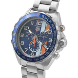 Tag Heuer Formula 1 Gulf Edition Chronograph Blue Dial Silver Steel Strap Watch for Men - CAZ101AT.BA0842 Authentic Buy Shop Now