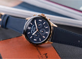 Fossil Forrester Chronograph Blue Dial Blue Leather Strap Watch for Men - FS5814 Authentic Buy Shop Now