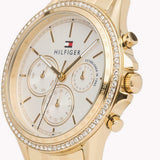 Tommy Hilfiger Ari Multifunction Diamonds Silver Dial Gold Steel Strap Watch for Women - 1781977 Authentic Buy Shop Now