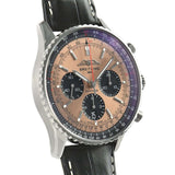 Breitling Navitimer B01 Chronograph 43 Brown Dial Black Leather Strap Watch for Men - AB0138241K1P1 Authentic Buy Shop Now
