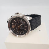 Michael Kors Brecken Chronograph Black Dial Black Leather Strap Watch For Men - MK8850 Authentic Buy Shop Now