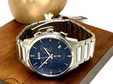 Hugo Boss Dapper Chronograph Blue Dial Silver Steel Strap Watch For Men - 1513927 Authentic Buy Shop Now