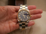 Michael Kors Channing Blue Dial Two Tone Steel Strap Watch For Women - MK5893 Authentic Buy Shop Now