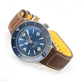 Breitling Superocean Heritage '57 Blue Dial Brown Leather Strap Watch for Men - A10370161C1X1 Authentic Buy Shop Now