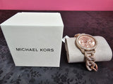 Michael Kors Layton Multifunction Crystals Rose Gold Dial Rose Gold Steel Strap Watch for Women - MK4654 Authentic Buy Shop Now