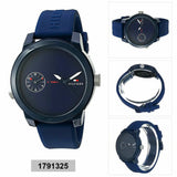 Tommy Hilfiger Denim Quartz Blue Dial Blue Rubber Strap Watch for Men - 1791325 Authentic Buy Shop Now