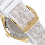 Michael Kors Jessa Multifunction Gold Dial White Leather Strap Watch For Women - MK7204 Authentic Buy Shop Now