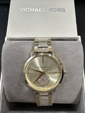 Michael Kors Portia Three-Hand Crystals Gold Dial Gold Steel Strap Watch for Women - MK4602 Authentic Buy Shop Now