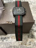 Gucci Coupe Chronograph Quartz Black Two Tone NATO Strap Watch For Men - YA131202 Authentic Buy Shop Now