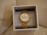 Michael Kors Janelle Quartz Gold Dial Gold Steel Strap Watch For Women - MK7381 Authentic Buy Shop Now