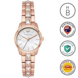 Michael Kors Runway Mercer Mother of Pearl White Dial Two Tone Steel Strap Watch For Women - MK6674 Authentic Buy Shop Now