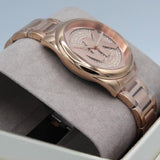 Michael Kors Janelle Quartz Crystals Rose Gold Dial Rose Gold Steel Strap Watch For Women - MK7312 Authentic Buy Shop Now