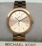 Michael Kors Garner Quartz Rose Gold Dial Rose Gold Steel Strap Watch For Women - MK6409 Authentic Buy Shop Now