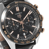 Tag Heuer Carrera Chronograph Black Dial Black Leather Strap Watch for Men - CBN2A5A.FC6481 Authentic Buy Shop Now