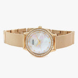 Guess Chelsea Mother of Pearl White Dial Rose Gold Mesh Strap Watch For Women - W0647L2 Authentic Buy Shop Now