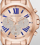 Michael Kors Bradshaw Chronograph Rose Gold Dial Rose Gold Steel Strap Watch For Women - MK6321 Authentic Buy Shop Now