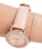 Michael Kors Corey Analog Rose Gold Dial Pink Leather Strap Watch For Women - MK2987 Authentic Buy Shop Now