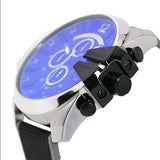 Diesel Mega Chief Chronograph Black Dial Grey Nylon Strap Watch For Men - DZ4523 Authentic Buy Shop Now