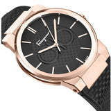 Salvatore Ferragamo Sapphire Bracelet Black Dial Black Silicone Strap Watch For Men - SFHP01324 Authentic Buy Shop Now