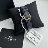 Coach Delancey Ivory Dial Navy Blue Leather Watch For Women - 14502749 Authentic Buy Shop Now