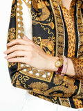 Versace Medusa Lock Icon Gold Dial Red Leather Strap Watch for Women - VEDW00319 Authentic Buy Shop Now