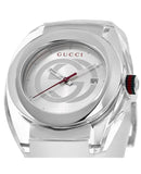 Gucci Sync XXL White Dial White Rubber Strap Watch For Men - YA137102 Authentic Buy Shop Now