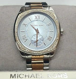 Michael Kors Bryn Quartz Blue Dial Two Tone Steel Strap Watch For Women - MK6136 Authentic Buy Shop Now