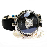 Versace Palazzo Empire Black Dial Black Leather Strap Watch for Women - VCO060017 Authentic Buy Shop Now