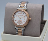 Michael Kors Abbey Three-Hand White Dial Two Tone Steel Strap Watch for Women - MK4616 Authentic Buy Shop Now