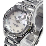 Tag Heuer Aquaracer Diamonds Mother of Pearl White Dial Silver Steel Strap Watch for Women - WBD1415.BA0741 Authentic Buy Shop Now