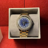 Michael Kors Camille Analog Blue Dial Gold Steel Strap Watch For Women - MK7341 Authentic Buy Shop Now