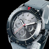 Michael Kors Cunningham Multifunction Grey Dial Grey Rubber Strap Watch For Men - MK7164 Authentic Buy Shop Now