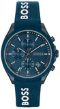 Hugo Boss Velocity Chronograph Blue Dial Blue Rubber Strap Watch For Men - 1514061 Authentic Buy Shop Now