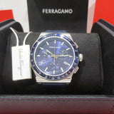 Salvatore Ferragamo 1927 Chrono Analog Blue Dial Blue Leather Strap Watch for Men - SFKZ00223 Authentic Buy Shop Now