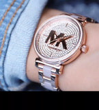 Michael Kors Sofie Quartz Crystals Crystals Rose Gold Dial Rose Gold Steel Strap Watch For Women - MK4336 Authentic Buy Shop Now