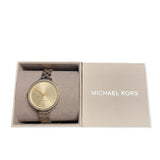 Michael Kors Charley Three-Hand Quartz Gold Dial Gold Steel Strap Watch for Women - MK4399 Authentic Buy Shop Now