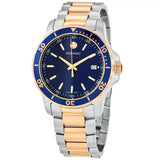 Movado Series 800 Blue Dial Two Tone Steel Strap Watch for Men - 2600149 Authentic Buy Shop Now