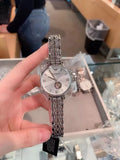 Emporio Armani Gianni T-Bar Automatic Silver Dial Silver Steel Strap Watch For Women - AR60022 Authentic Buy Shop Now