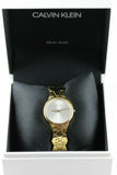 Calvin Klein Snake Silver Dial Yellow Gold Steel Strap Watch For Women - K6E23546 Authentic Buy Shop Now
