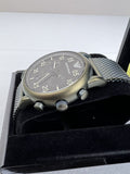 Emporio Armani Luigi Quartz Chronograph Black Dial Green Mesh Bracelet Watch For Men - AR11115 Authentic Buy Shop Now