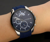 Tommy Hilfiger Decker Quartz Blue Dial Blue Rubber Strap Watch for Men - 1791350 Authentic Buy Shop Now