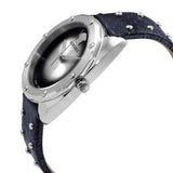 Versace Shadov Quartz Silver Dial Black Snake Leather Strap Watch for Women - VEBM00118 Authentic Buy Shop Now