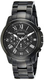 Fossil Grant Chronograph Black Dial Black Steel Strap Watch for Men - FS4832 Authentic Buy Shop Now