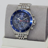 Michael Kors Bayville Chronograph Black Dial Silver Steel Strap Watch For Men - MK8749 Authentic Buy Shop Now